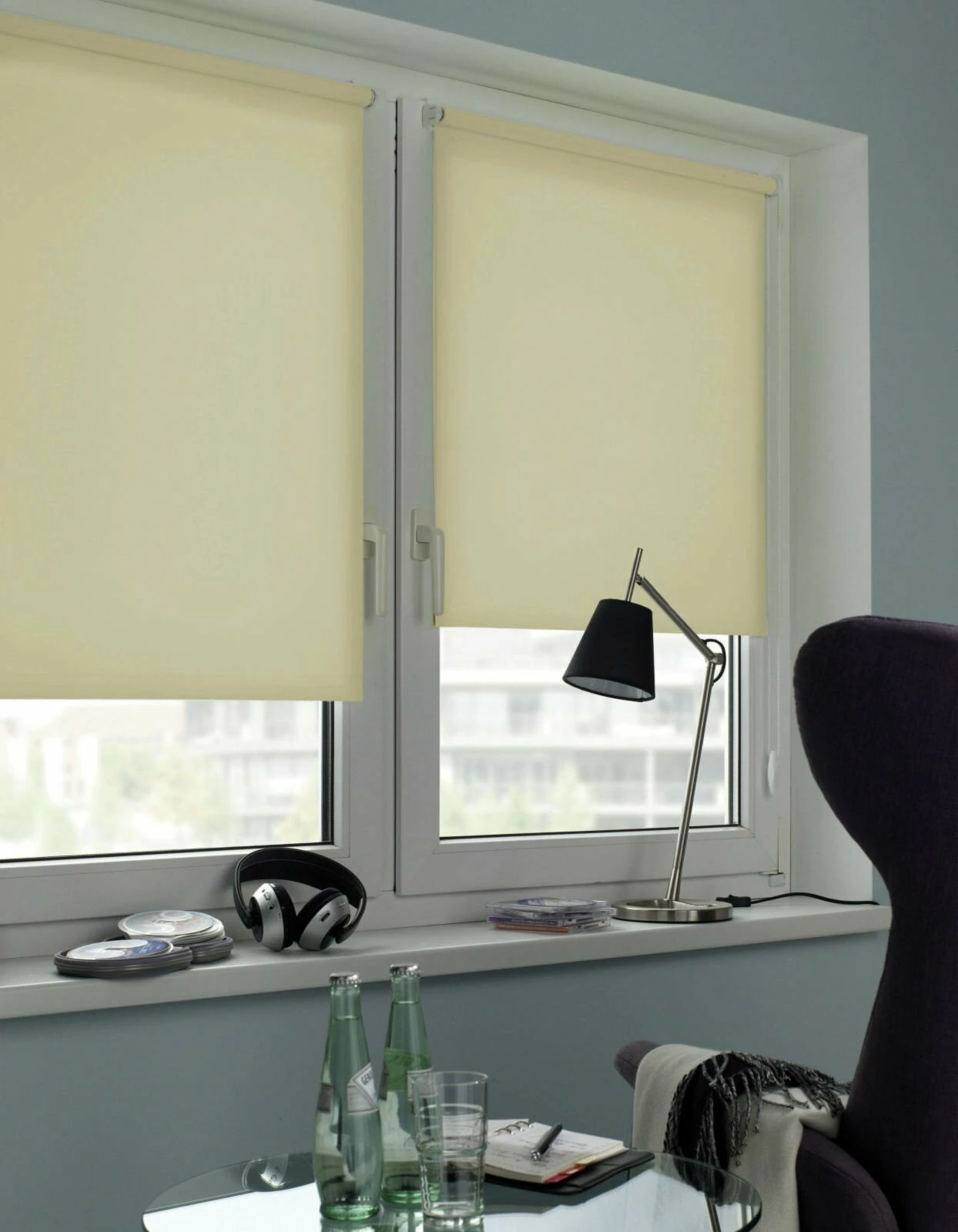 Mini Klemmrollo - beige - 45x150 cm 4 Mini Klemmrollo - beige - 45x150 cm – Bild 2