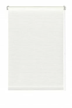 Klemmrollo - weiß - gestreift - 60x150 cm