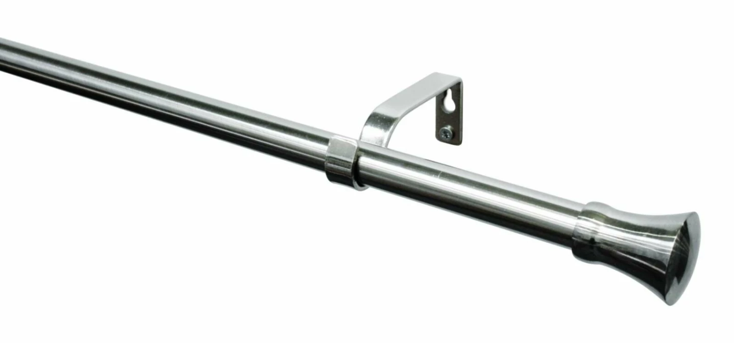 Gardinenstangen-Set KONUS - edelstahl-optik - 120-210 cm 3 Gardinenstangen-Set KONUS - edelstahl-optik - 120-210 cm