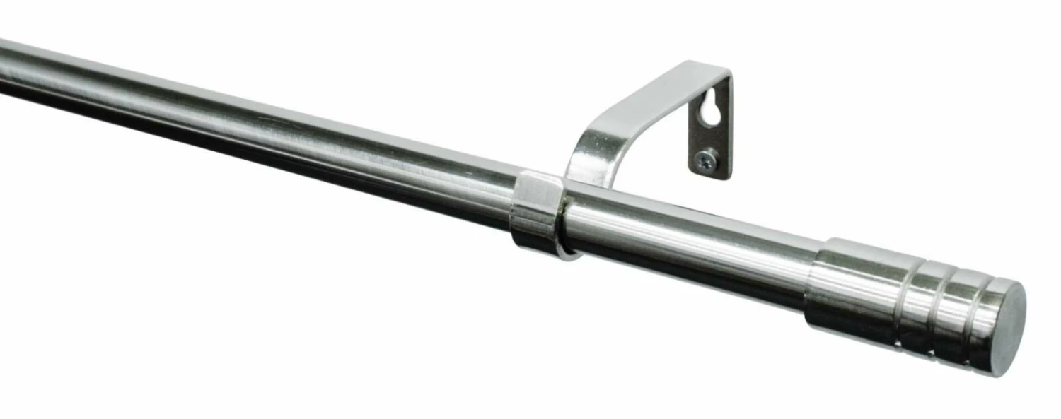 Gardinenstangen-Set ZYLINDER - edelstahl-optik - 120-210 cm 3 Gardinenstangen-Set ZYLINDER - edelstahl-optik - 120-210 cm
