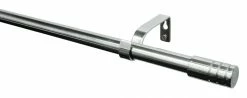 Gardinenstangen-Set ZYLINDER - edelstahl-optik - 190-340 cm