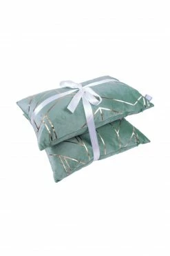 2er-Set Dekokissen - mint-gold - 30x50 cm - 45x45 cm -Heimtextilien Verkäufe 9004154200 04 1600Wx1600H