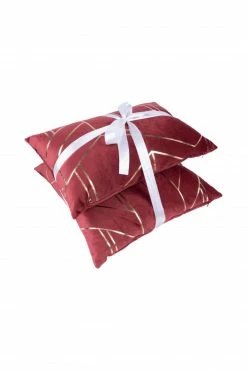 2er-Set Dekokissen - rot-gold - 30x50 cm - 45x45 cm -Heimtextilien Verkäufe 9004154300 04 1600Wx1600H