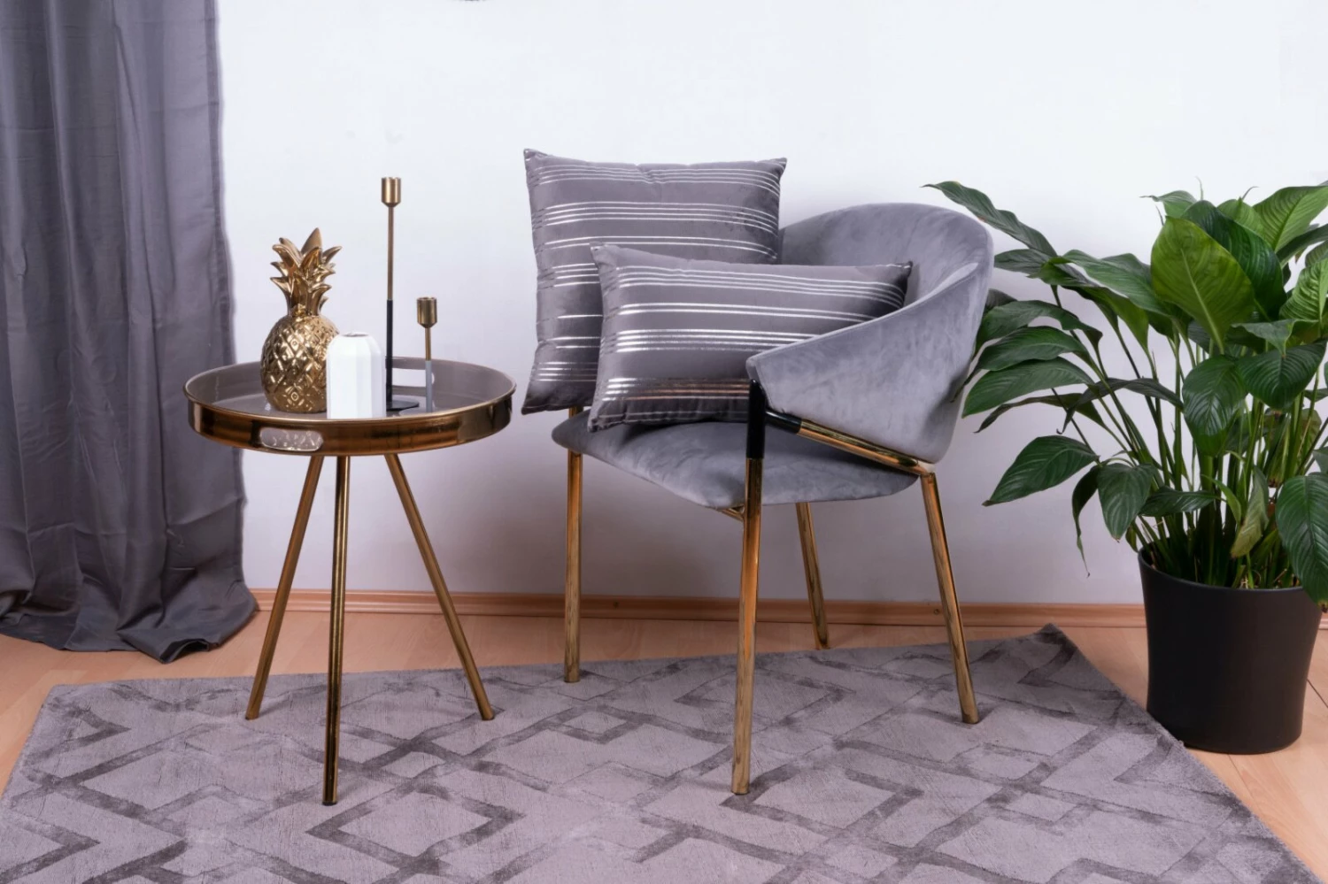 2er-Set Dekokissen - graphit-silber - 30x50 cm - 45x45 cm 4 2er-Set Dekokissen - graphit-silber - 30x50 cm - 45x45 cm – Bild 2