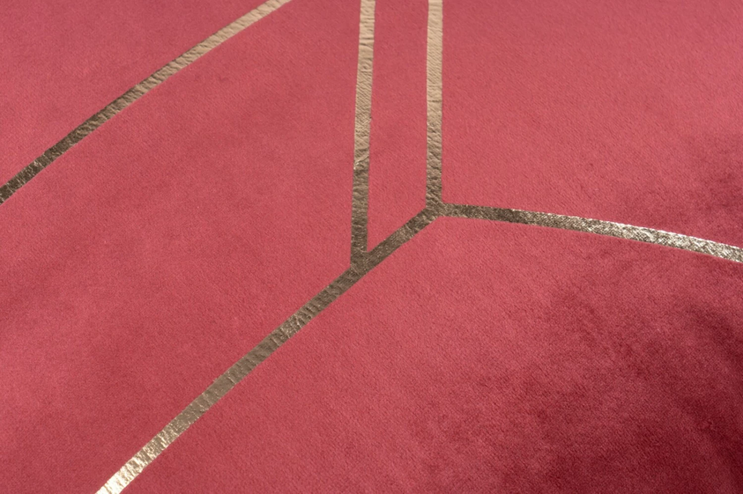 Decke & Kissen - rot-gold - samtige Optik 5 Decke & Kissen - rot-gold - samtige Optik – Bild 3