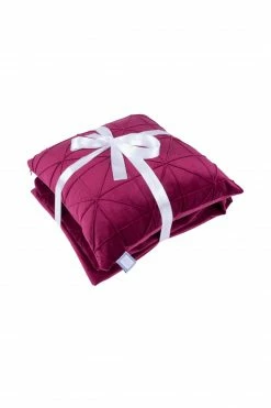 Decke & Kissen - Beere - samtige Optik mit Zierstreifen -Heimtextilien Verkäufe 9004159900 04 1600Wx1600H