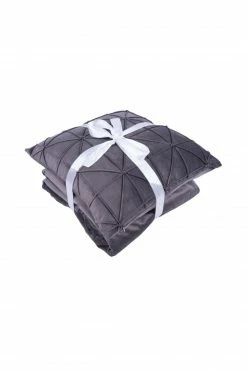 Decke & Kissen - graphit - samtige Optik mit Zierstreifen 9 Decke & Kissen - graphit - samtige Optik mit Zierstreifen -Heimtextilien Verkäufe 9004160000 04 1600Wx1600H