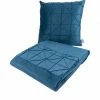 Decke & Kissen - petrol - samtige Optik mit Zierstreifen 1 Decke & Kissen - petrol - samtige Optik mit Zierstreifen -Heimtextilien Verkäufe 9004160100 1600Wx1600H