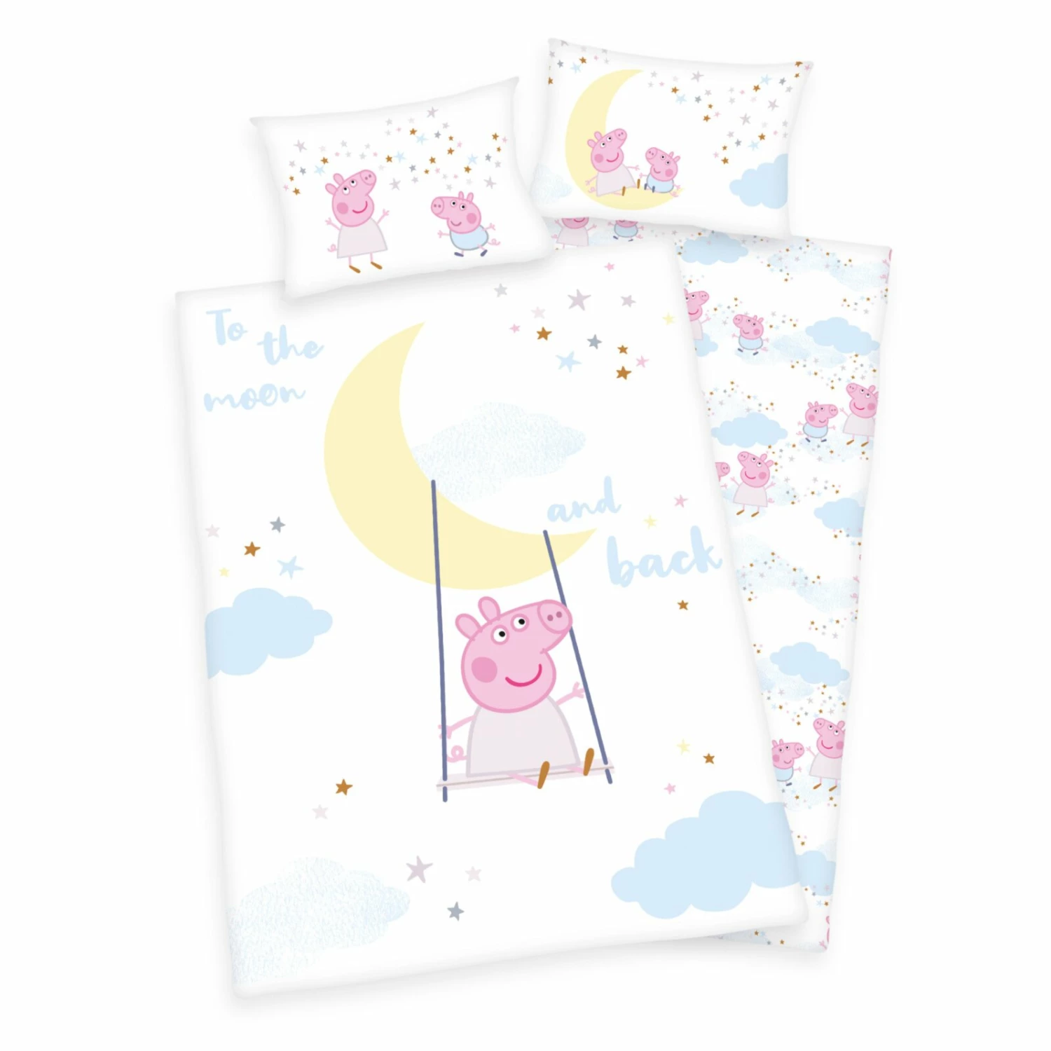 BIO-Bettwäsche PEPPA PIG - weiß-bunt - 100x135 cm 3 BIO-Bettwäsche PEPPA PIG - weiß-bunt - 100x135 cm
