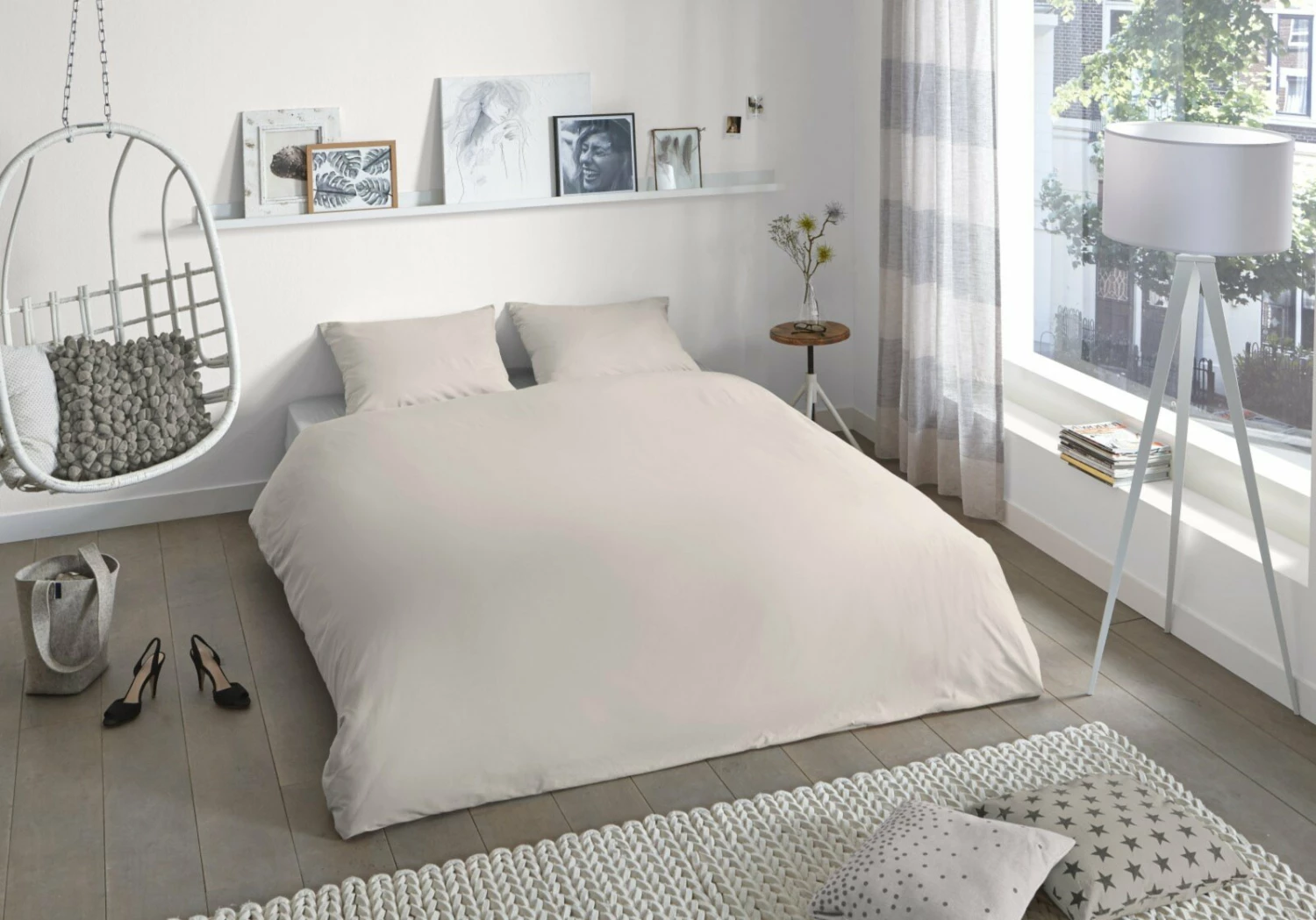 Renforcé-Bettwäsche - beige - 135x200 cm 4 Renforcé-Bettwäsche - beige - 135x200 cm – Bild 2