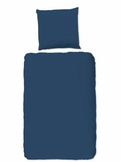 Renforcé-Bettwäsche - denimblau - 135x200 cm