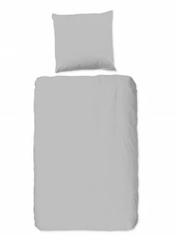 Renforcé-Bettwäsche - grau - 135x200 cm