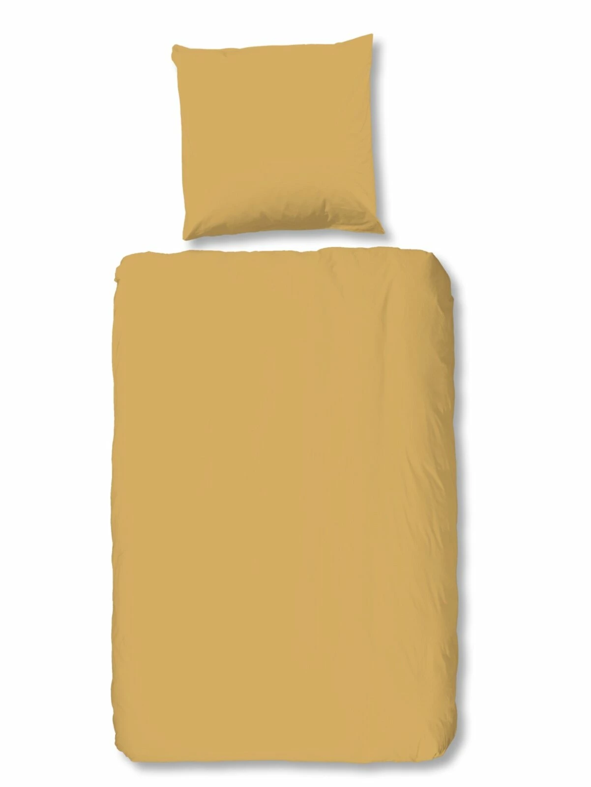 Satin-Bettwäsche - ocker - 135x200 cm 3 Satin-Bettwäsche - ocker - 135x200 cm