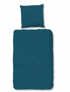 Satin-Bettwäsche - petrol - 135x200 cm