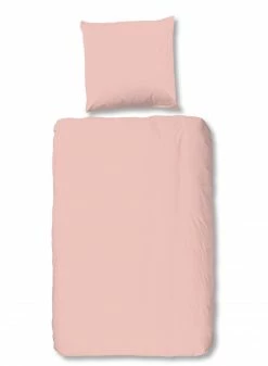 Satin-Bettwäsche - rosa - 135x200 cm