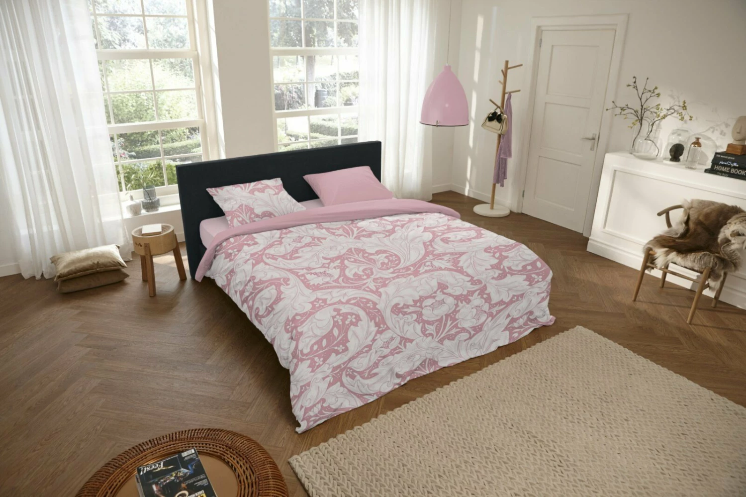 Satin-Bettwäsche - pink paisley - 155x220 cm 4 Satin-Bettwäsche - pink paisley - 155x220 cm – Bild 2