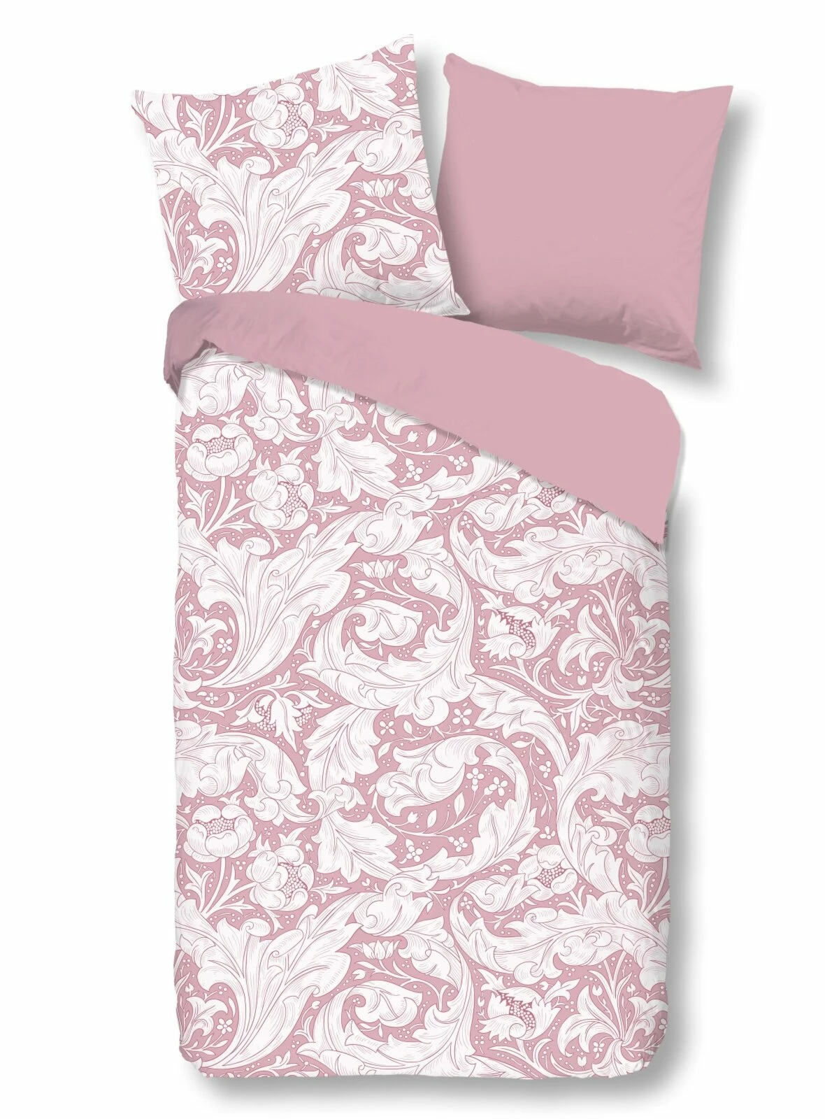 Satin-Bettwäsche - pink paisley - 155x220 cm 3 Satin-Bettwäsche - pink paisley - 155x220 cm