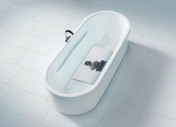 WENKO Wanneneinlage MEDITATION - weiß-blau - 45x75 cm -Heimtextilien Verkäufe 9004217400 04 1600Wx1600H