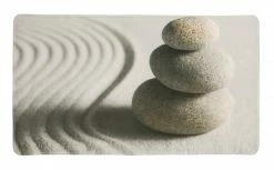 WENKO Wanneneinlage SAND AND STONE - grau - 40x70 cm