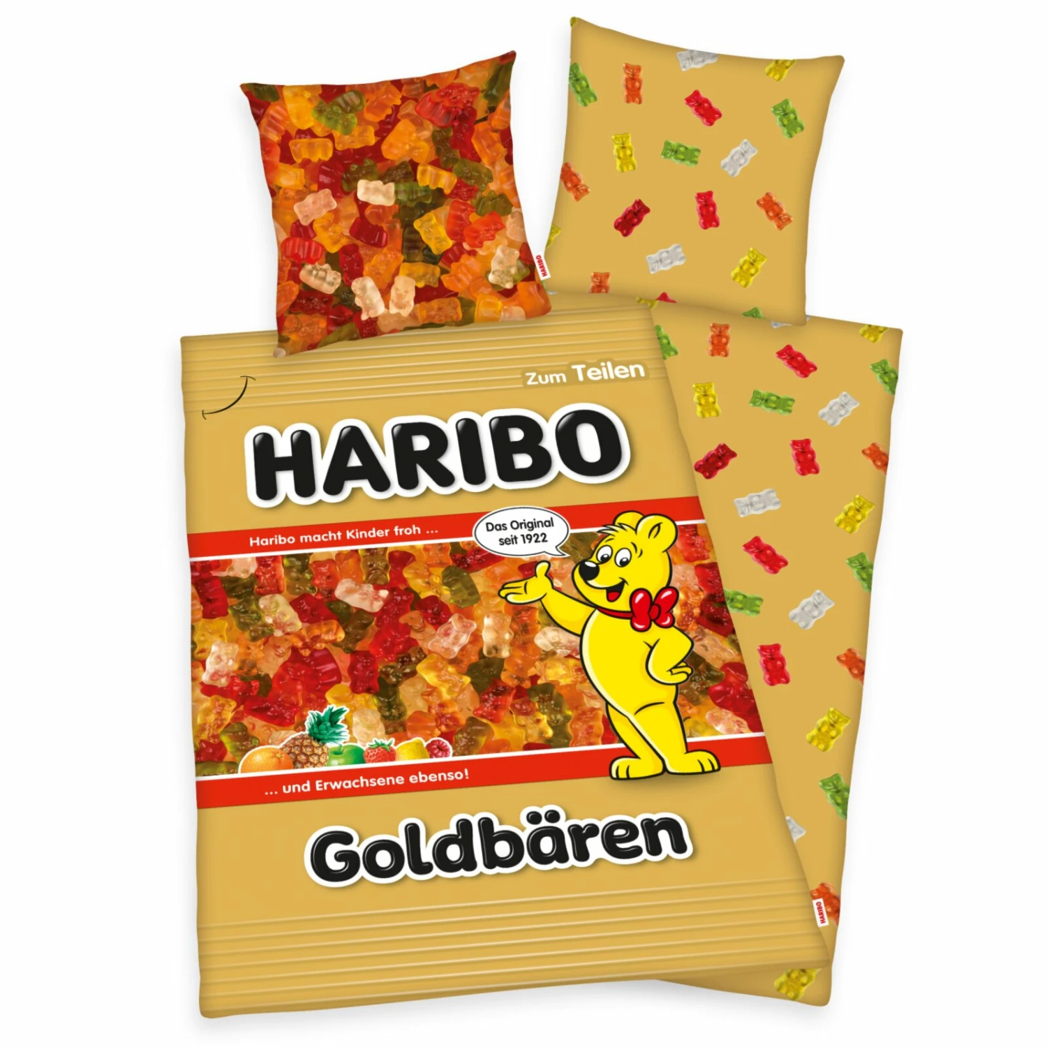 Renforcé-Bettwäsche HARIBO GOLDBÄRENTÜTE - bunt - 135x200 cm 3 Renforcé-Bettwäsche HARIBO GOLDBÄRENTÜTE - bunt - 135x200 cm