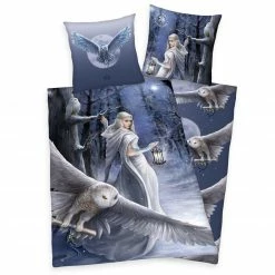 Renforcé-Bettwäsche ANNE STOKES - blau-weiß - 135x200 cm