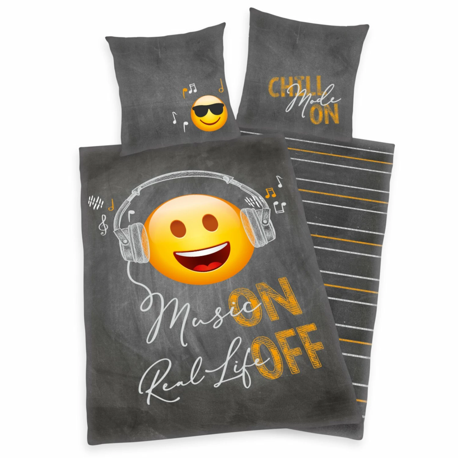 Renforcé-Bettwäsche Emot!x - bunt - 155x220 cm 3 Renforcé-Bettwäsche Emot!x - bunt - 155x220 cm