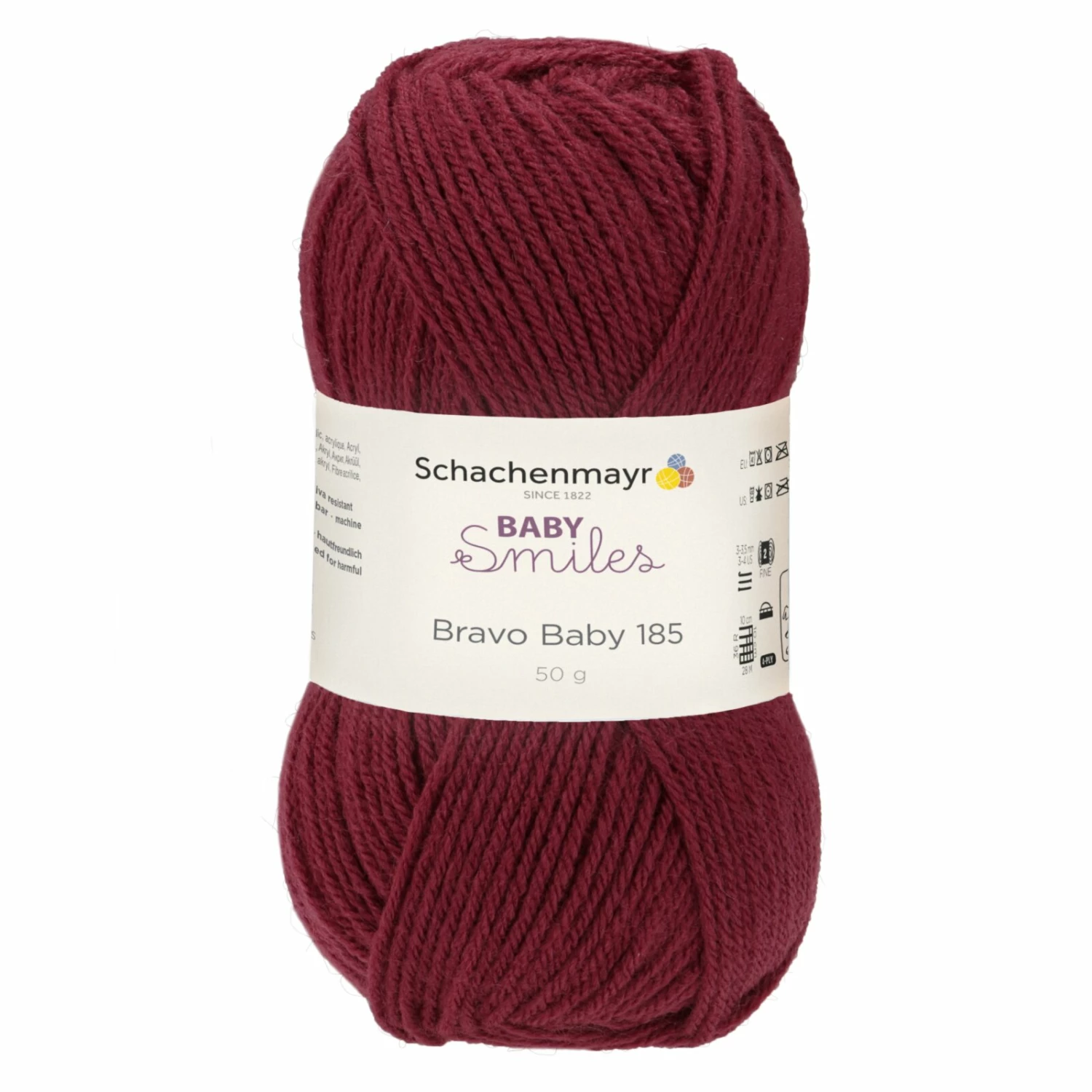 Handstrickgarn BABY SMILES BRAVO - bordeaux - 50g 3 Handstrickgarn BABY SMILES BRAVO - bordeaux - 50g