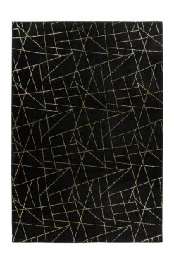 Teppich BIJOU 100 - schwarz-gold - 80x150 cm