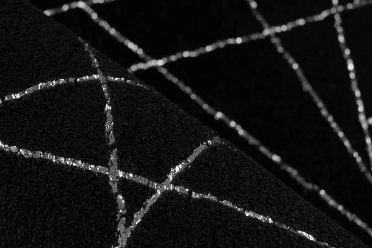 Teppich BIJOU 100 - schwarz-silber - 80x150 cm 5 Teppich BIJOU 100 - schwarz-silber - 80x150 cm – Bild 3