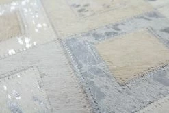 Lederteppich DAZZLE - 100 grau-silber - 80x150 cm -Heimtextilien Verkäufe 9004708500 03 1600Wx1600H