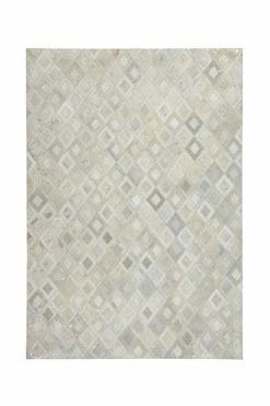 Lederteppich DAZZLE - 100 grau-silber - 80x150 cm