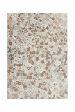 Lederteppich DAZZLE 200 - elfenbein-chrom - 80x150 cm