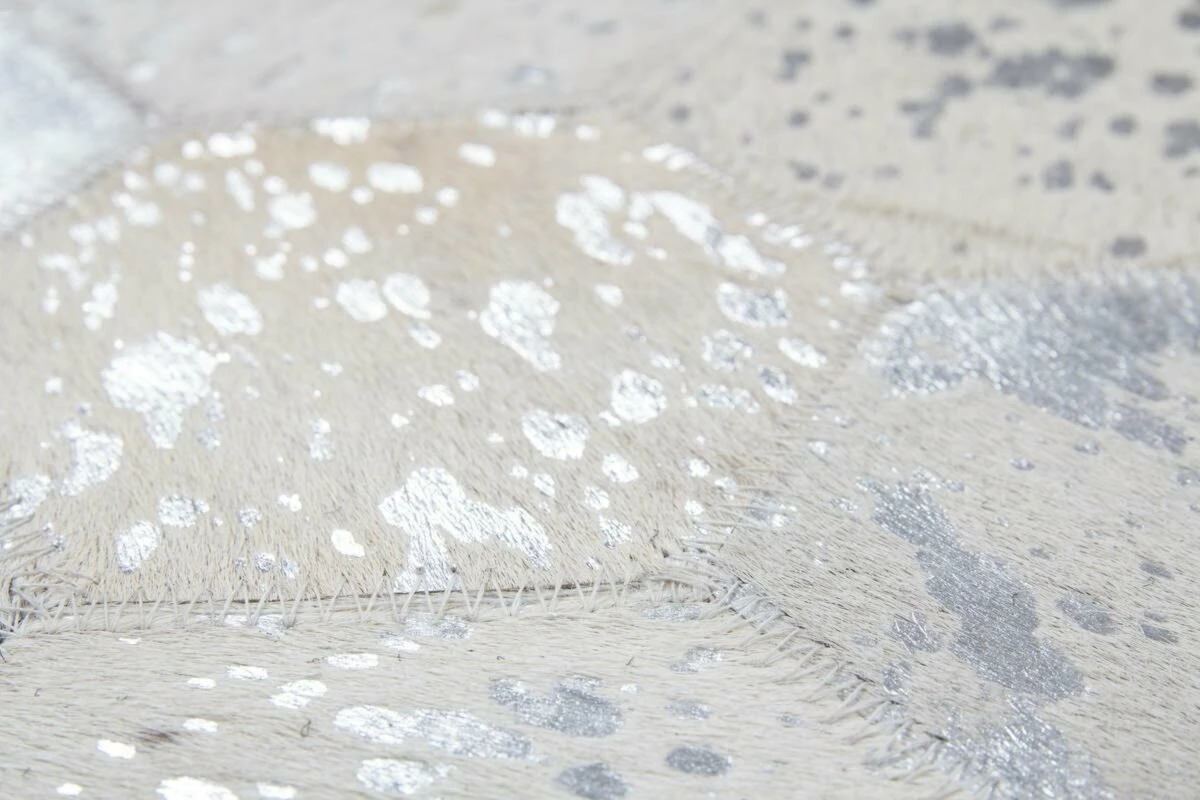 Lederteppich DAZZLE 200 - grau-silber 80x150 cm 5 Lederteppich DAZZLE 200 - grau-silber 80x150 cm – Bild 3