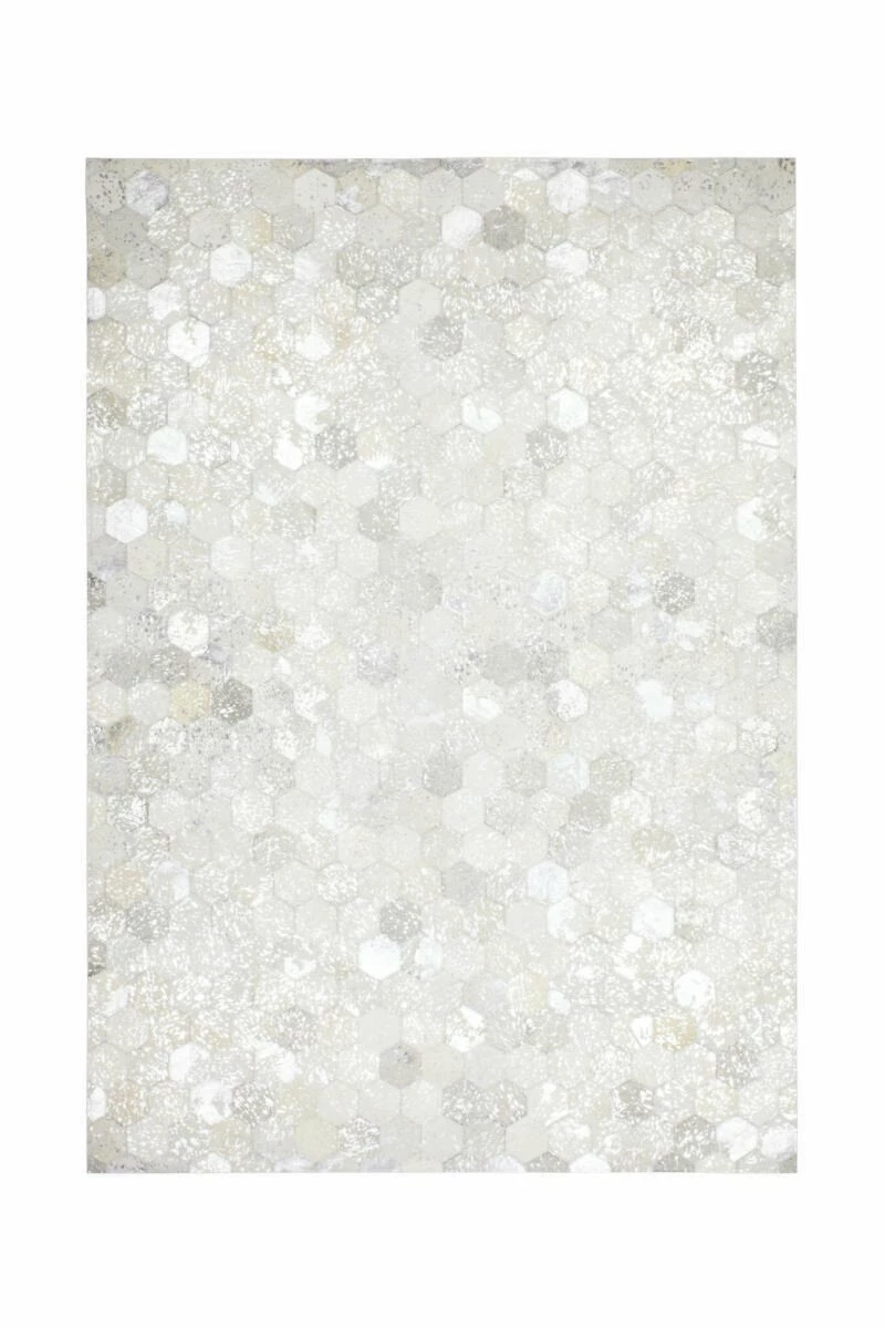 Lederteppich DAZZLE 200 - grau-silber 80x150 cm 3 Lederteppich DAZZLE 200 - grau-silber 80x150 cm