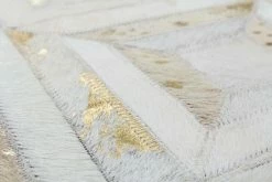 Lederteppich DAZZLE 400 - elfenbein-gold - 80x150 cm -Heimtextilien Verkäufe 9004709500 03 1600Wx1600H