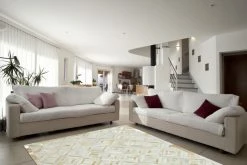 Lederteppich DAZZLE 400 - elfenbein-gold - 80x150 cm -Heimtextilien Verkäufe 9004709500 04 1600Wx1600H