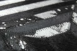 Lederteppich DAZZLE 400 - schwarz-silber 80x150 cm -Heimtextilien Verkäufe 9004709600 03 1600Wx1600H