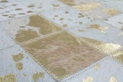 Lederteppich ECLIPSE 200 - elfenbein-gold - 80x150 cm -Heimtextilien Verkäufe 9004710700 03 1600Wx1600H