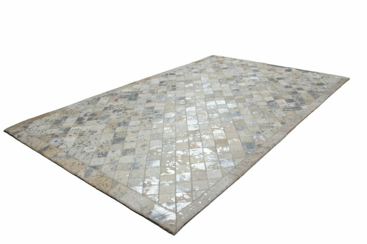 Lederteppich ECLIPSE 200 - grau-silber - 80x150 cm 4 Lederteppich ECLIPSE 200 - grau-silber - 80x150 cm – Bild 2