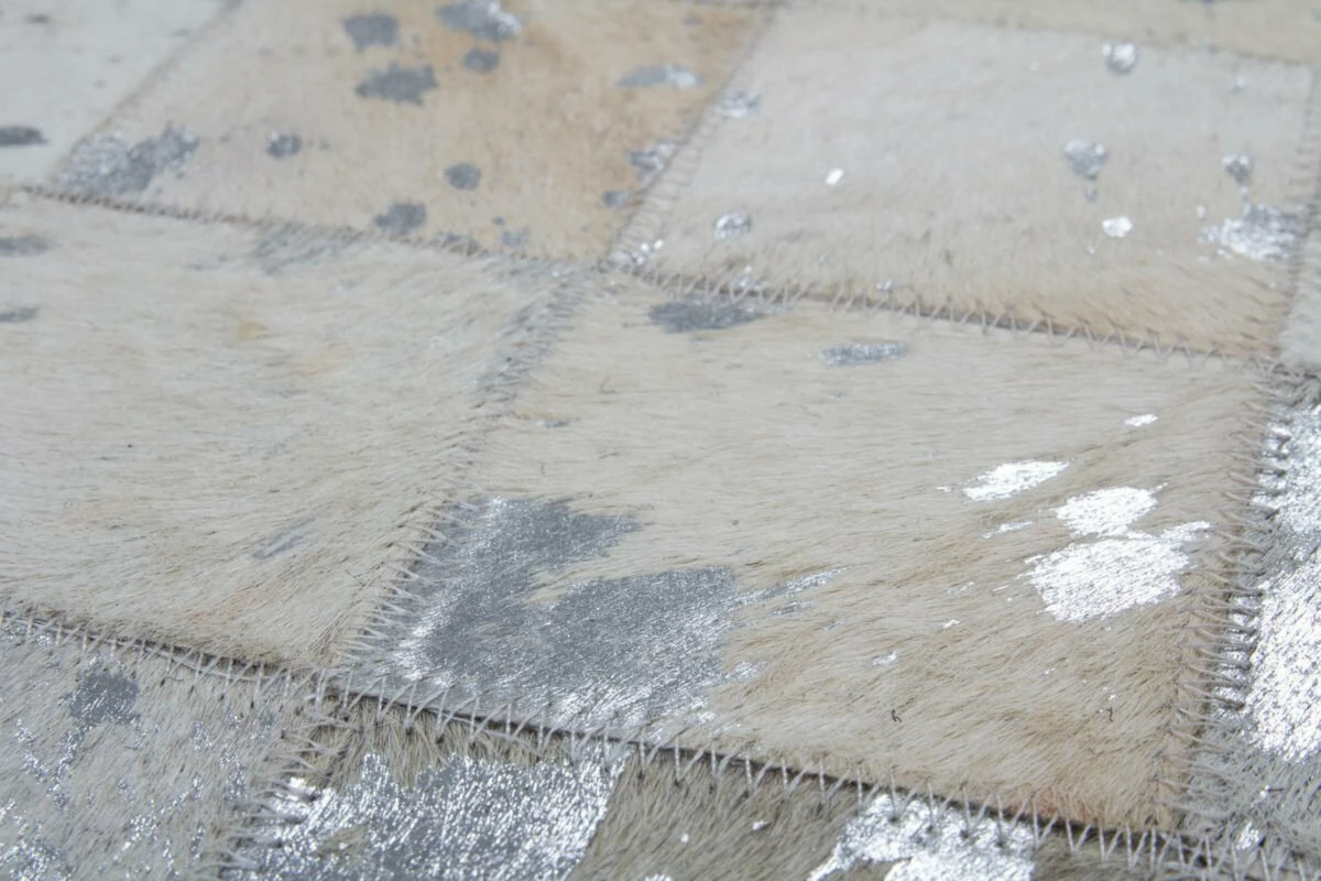 Lederteppich ECLIPSE 200 - grau-silber - 80x150 cm 5 Lederteppich ECLIPSE 200 - grau-silber - 80x150 cm – Bild 3