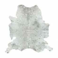 Lederteppich FLY 100 - grau-silber - 1,35-1,65m²