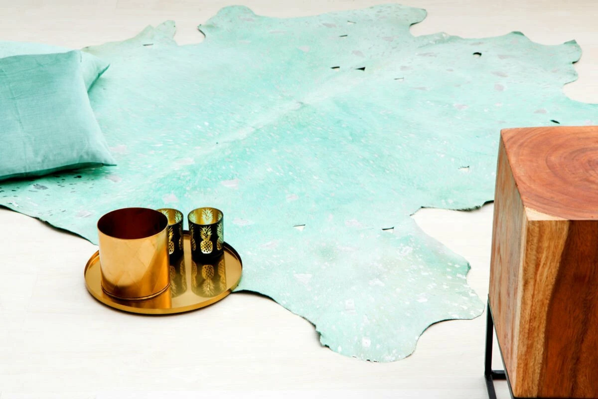 Lederteppich FLY 100 - lapisblau-silber - 1,35-1,65 m² 6 Lederteppich FLY 100 - lapisblau-silber - 1,35-1,65 m² – Bild 4