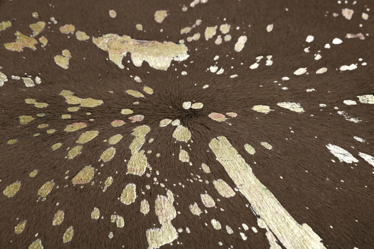 Lederteppich GLAM 100 - braun-gold - 1,35-1,65 m² 5 Lederteppich GLAM 100 - braun-gold - 1,35-1,65 m² – Bild 3