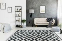 Teppich - schwarz-weiß - 80x150 cm -Heimtextilien Verkäufe 9004731300 04 1600Wx1600H