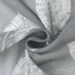 Ösenschal - grau-weiß - Blätter - 140x235 cm -Heimtextilien Verkäufe 9004738300 04 1600Wx1600H