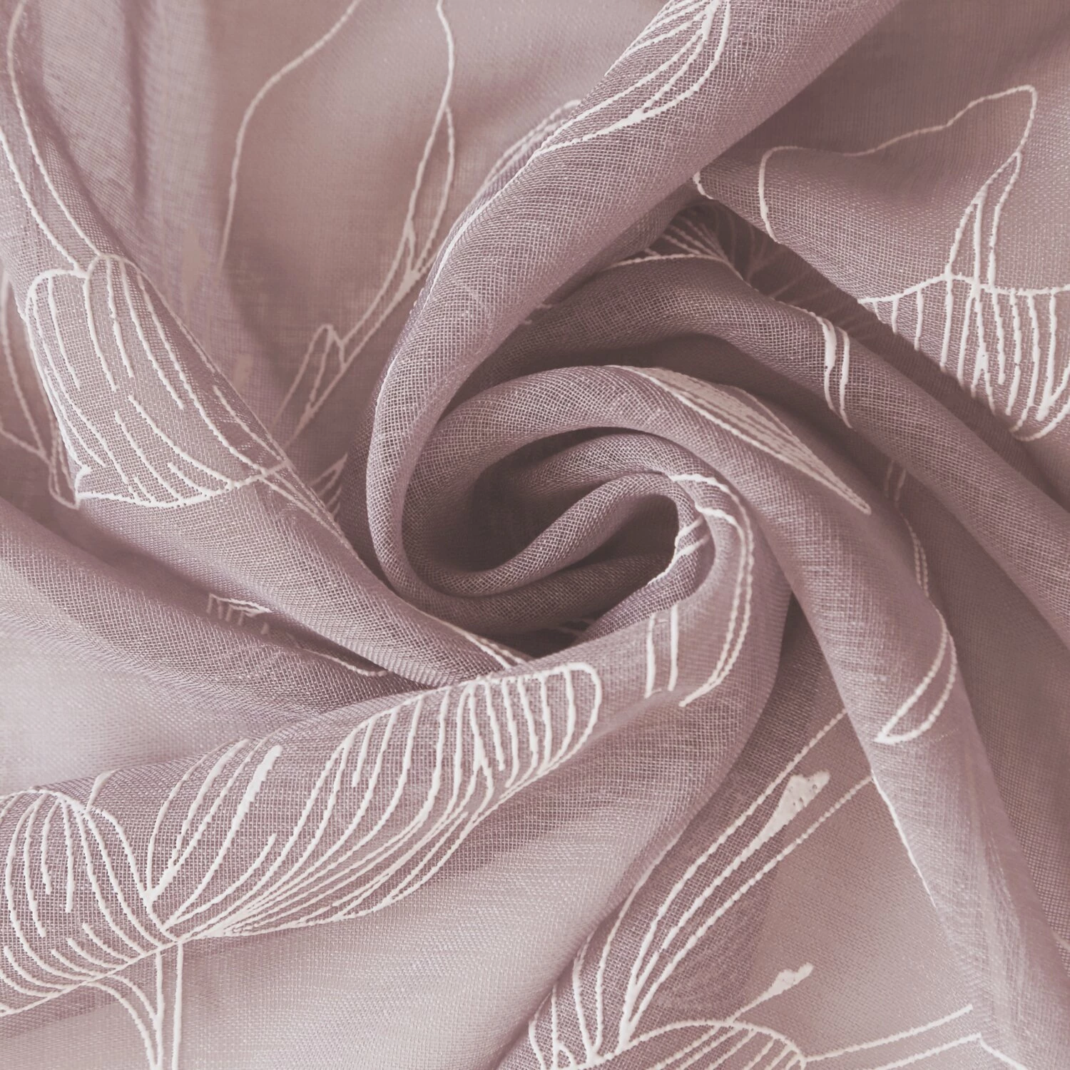 Ösenschal - rosa-weiß - Blumen - 140x235 cm 6 Ösenschal - rosa-weiß - Blumen - 140x235 cm – Bild 4