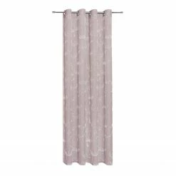 Ösenschal - rosa-weiß - Blumen - 140x235 cm