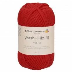 Handstrickgarn WASH + FILZ IT! FINE - red - 50g