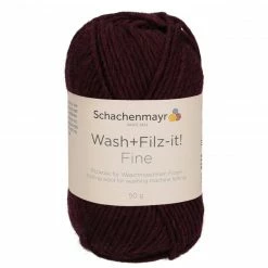 Handstrickgarn WASH + FILZ IT! FINE - burgundy - 50g