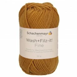 Handstrickgarn WASH + FILZ IT! FINE - gold - 50g